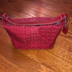 Mini red Coach Purse